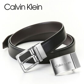 [レビュー特典][土日祝も発送] カルバンクライン CALVIN KLEIN リバーシブルベルト（バックル2個付きセット）CK-402 ブラック ブラウン[ベルト メンズ 新作 新生活 お祝い 誕生日 バースデー 贈り物 ギフト 父の日 プレゼント][ラッピング無料]