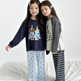 キッズ パジャマ 上下セット 女の子 男の子 ルームウェア 子供服 長袖 夏用 部屋着 可愛い スウェット ジュニア 柔らかい 快適 おしゃれ 子供用 ナイトウェア 通学 通園 プレゼント