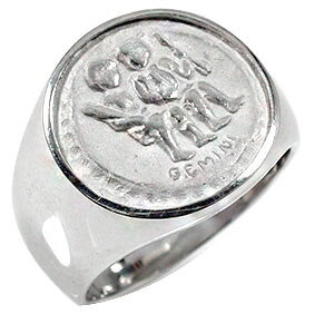 リング 12星座リング ふたご座 (5/21〜6/21) 18金 指輪 ピンキー 印台リング ユニセックス 送料無料 プレゼント 花以外 彼女 妻 贈り物 2025