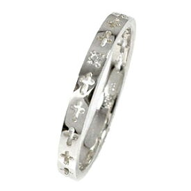 リング 4月 誕生石 送料無料 エタニティーリング クロス プラチナ900 ダイヤモンド ピンキーリング 結婚指輪 メンズ マリッジリング 父の日 2024