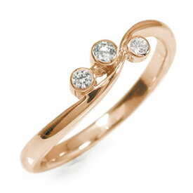 リング ピンキーリング 18金 ダイヤモンド トリロジー 結婚指輪 婚約指輪 エンゲージリング 誕生石 母の日 花以外 彼女 妻 贈り物 2024 送料無料