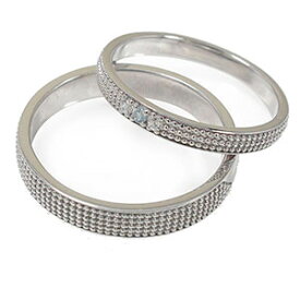 リング アクアマリン プラチナ マリッジリング 3月 誕生石 ミルグレイン 2本セット 結婚指輪 ペア 指輪 レディース メンズ セット価格 送料無料 父の日 2024