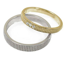 リング マリッジリング 10金 誕生石 ダイヤモンド ミルグレイン 2本セット 結婚指輪 ペア 指輪 レディース メンズ セット価格 送料無料 父の日 2024