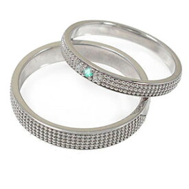 リング エメラルド プラチナ ミルグレイン 2本セット 結婚指輪 ペア 指輪 5月 誕生石 マリッジリング レディース メンズ セット価格 送料無料 父の日 2024