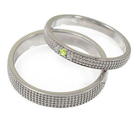リング ペリドット プラチナ 8月 誕生石 マリッジリング ミルグレイン 2本セット 結婚指輪 ペア 指輪 レディース メンズ セット価格 送料無料 父の日 2024