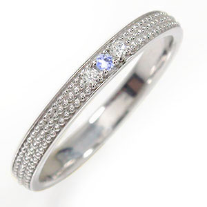 リング タンザナイト プラチナ 12月 誕生石 ミルグレイン 結婚指輪 指輪 マリッジリング ピンキー レディース 送料無料 母の日 彼女 妻 贈り物 2023