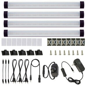 LEDo[Cg AIBOO 30CM LEDXƖ XCb` Ki Lb`Ɩ ACA_v^ Px dF2700K IƖ ȒPȃCXg[ Lrlbgі{Ip (4Zbg)