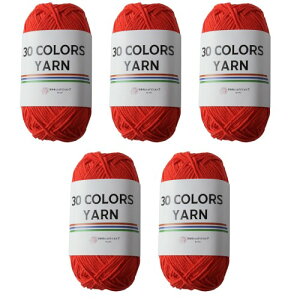 ���݂�craft�V���b�v �u30 COLORS YARN�v �R�b�g�� �A�N���� �ю� ��ʖ�50g 120m �P�F5�ʃZ�b�g �҂ݕ� (10.��F)