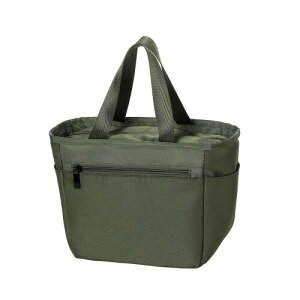 良選ランチbag ダークグリーン保冷bag お弁当 保冷バッグ 水筒入る大きめ 保冷バッグ キャンプ 保温保冷小さめ 20(高さ)×21(幅)×13cm(マチ)
