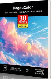 DagouColor ʎpbh 30 8.5C`x11.5C` ʉp 140|h / 300gsm A[eBXgyCeBOpubN l/q ʊG̋Zbg XPb`ubN (_)