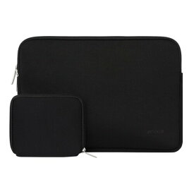 MOSISO ラップトップ スリーブバッグ 対応機種 Laptop 16インチ、小さなケース付き ネオプレン素材 バッグ (ブラック)