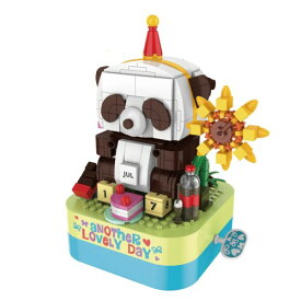 ロボットプラザ(ROBOT PLAZA) ブロックおもちゃ オルゴール 535ピース 子供 知育玩具 誕生日プレゼント (パンダ)