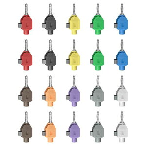 Cleqee 4mm�o�i�i�v���O 20�{�Z�b�g �N���b�v���v���O �����ڑ� �����ڑ� �}���`�R���^�N�g�I�[�f�B�I �X�s�[�J�[�[�q�d�C�����p (10�F)