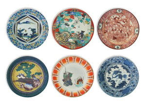 株式会社ヨシタデザインプランニング 九谷焼紙皿(6種5セット計30枚) 和モダン パーティー 使い捨て 和風 和柄 おしゃれ 高級 伝統の九谷焼の絵柄を紙皿に復刻 緑