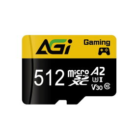 AGI 512GB TF138 MicroSDXC メモリカード A2 U3 V30 4K C10(読み込み・書き込み速度98/70MBs)
