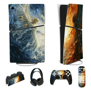 PlayVital �V���f��ps5 Slim�{�̃f�W�^���o�[�W�����ɑΉ��p�X�L���V�[���X�e�b�J�[�Aps5�w�b�h�Z�b�g���[�d�X�e�[�V�����������R���ɑΉ��p�X�L���V�[���Aps5�R���g���[���[�ɑΉ��p�X�L