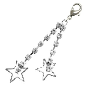 マスクチャーム アクセサリー チャーム ロング おしゃれ マスクアクセサリー プレゼント (流星シルバー)