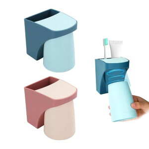 yowodana 歯ブラシスタンド マグネット 歯ブラシホルダー 歯ブラシホルダー 収納 コップ立て 水切り 水垢防止防塵 洗面所 壁掛け 歯磨き 収納 家族用 お風呂用 カップル用