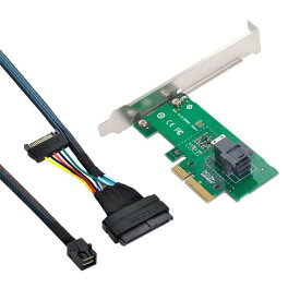 Xiwai PCI-E 3.0 4.0 → SFF-8643 カードアダプター U.2 U2 SFF-8639 NVME PCIe SSD ケーブル メインボードSSD用