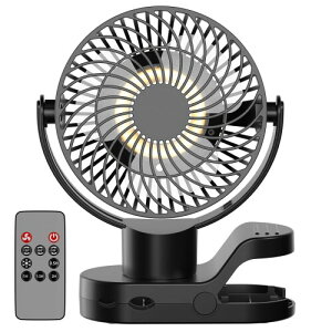 扇風機 卓上扇風機 クリップ 首振り 小型 USB 充電式 ファン 風量4段階調整 360°自動回転 DCモーター タイマー 猛暑対策 パワフル送風 USB給電式 ライド付き type-c充電 省エネ 軽量 オフィス/