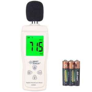 Alioay 騒音測定器 小型デジタル騒音計 手軽に音圧測定 騒音レベル測定 オフィス/工場/工事現場/交通道路などの騒音測定 LCD デジタル