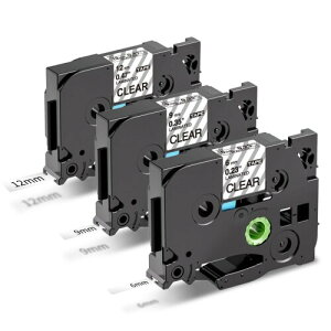 Airmall �݊� �u���U�[ �s�[�^�b�` �e�[�v 6mm 9mm 12mm ���������� P-Touch �ҁ[������ �e�[�v�ƌ݊����̂��� Brother TZe�e�[�v�J�[�g���b�W TZe-111 TZe-121 TZe-131 ���~�l�[�g 8M 3��T�C�Y