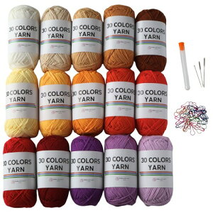 ���݂�craft�V���b�v �u30 COLORS YARN�v �R�b�g�� �A�N���� �ю� ��ʖ�50g 120m 15�ʑ�e�ʃZ�b�g �Ƃ��j�A�i���}�[�J�[�Z�b�g �҂ݕ� ���݂���� ���`�[�t�҂� 15�F�Z�b�g(01-15)