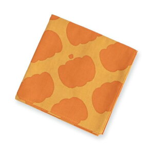 かまわぬ おいしい風呂敷 かぼちゃ オレンジ/日本製 サイズ約50cm×50cm 綿100% / 風呂敷 小風呂敷 クロス ハンカチ お弁当包み チーフ/母の日 父の日 敬老の日 誕生日 入園 入学