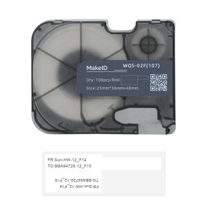 MakeID P31S�p ���^���x�� ? �� 100�� ��25mm×����38mm �P�[�u���E�P�[�u���\�����x�� �ʐM�E�l�b�g���[�N�@��Ǘ�