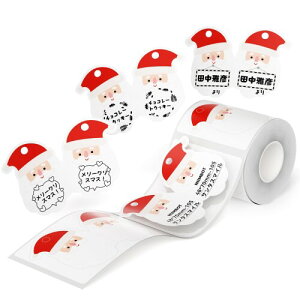 NIIMBOT �N���X�}�X���x�� B1/B1Pro/B2/B2Pro/B21/B21Pro/B31���x�����[�J�[�Ή� ���x���V�[�� ���M���x�� ���S�� �ϐ� �N���X�}�X�M�t�g ���[ �l�D 105������/�� 48x70mm