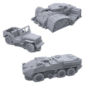 Broken Vehicles Bundle、卓上28mmミニチュアウォーゲームの地形風景、3D印刷およびペイント可能、EnderToys