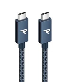 RAMPOW USB C ケーブルPD3.0/QC3.0超高速充電 4K/60Hz 映像出力対応 超高耐久 iPhone15シリーズ充電ケーブル MacBook Pro/iPad Pro/Google Pixel/Galaxy等タイプC対応 在宅勤務/出張支援 ネイビー 1M