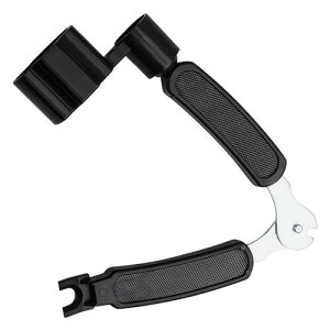 サムコス ストリングスワインダー ブラック 3in1多機能ツール 弦ワインダー アコースティックギター弦 メンテナンス ギター用 ペグ回し ブリッジピン抜き ニッパー メンテナンスツール