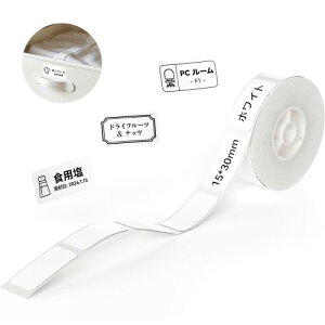 NIIMBOT ���x���V�[�� ���M���x���p�� ���M���x���v�����^�[�p�� D11/D110/D110M���x���v�����^�[�Ή� �ϐ��E�ϖ��E�S�� 15*30mm�z���C�g 195������/��