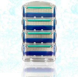 ARCMAX ジレット 替刃 ジレット替刃 電動 5枚刃 プログライド フュージョン 互換(ブルー, 4個)