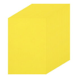 DMiotech 20枚入り サンディング加工パステルペーパー 10×15インチ (26×38cm) イエロー 160GS M アートカードストック紙 アーティスト用 クレヨン チャコール DIYクラフト向け