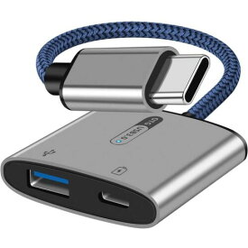 USB Cカメラアダプタ 2 in 1 タイプC USB 3.0 変換 アダプタ OTG機能 双方向高速データ転送 PD高速充電アダプタ 対応リーダー/ハブ/USBメモリ/OTG高速伝送-写真-データ-Uディスク読み取り-ハード