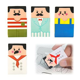 Coollooda 練り消しゴム デッサン用 フリクション 消しゴム 小学生 学習用 可愛い 文房具 4点セット
