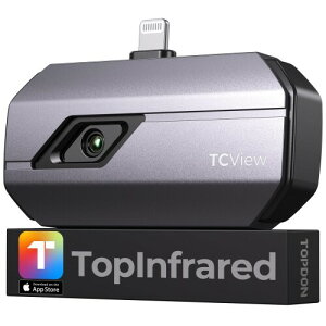 TOPDON TC002 �T�[�}���J���� iOS (iPhone & iPad)�A512 x 384 �X�[�p�[�𑜓x�A256 x 192 IR �𑜓x �^��Ή� �M�摜 25Hz -20[�x]����550[�x]���x�͈� �T�[���O���t�B�[�J����iPhone 17/16/15�V���[�Y��Type-C�ϊ�