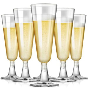 (100個 150ml)使い捨て赤ワイングラス 透明ワイングラス 組み立て ホリデー パーティー 旅行 ピクニック ウェディング用品 シャンパングラス 硬質プラスチックカップ