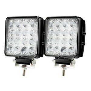 Platinum Brand LED���[�N���C�g,��Ɠ� 48W 16�ALED 6000k 3360LM IP67 ���p DC12/24V���p �h���E�h�o�E�ϐk �g���b�N/���z�@�B/��Ǝ� (2�Z�b�g)