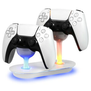 EGGSLINER GAMES PS5 �R���g���[���[ �[�d�X�^���h 2�䓯���[�d DualSense �Ή� �}���`���[�W LED�w�������v �v���X�e5 ���Ӌ@�� �z���C�g