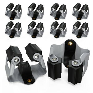 laofeei モップホルダー ほうきホルダー 10個セット 壁掛けモップハンガー ローラーフック トイレ収納 清掃用具ツール収納 傘立て 耐荷重5KG