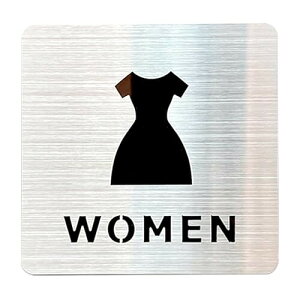 koyama market 日本製 女性マーク トイレマーク ステンレスヘアライン サインプレート pop トイレサイン ステッカー