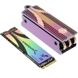 SABRENT ゲーミングSSD 1TB、ゲーム用ヒートシンク付 M.2 SSD 1TB、PCIe 4.0 M.2 SSD、最大7300MB/秒のゲーム向け高速処理、ビデオ編集、高グラフィック向けダイレクトストレージとメモリ拡張 (SB-RKT