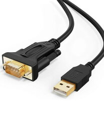 RS232c USBケーブル, CableCreation USB to RS232 アダプタ USB 2.0（オス）- RS232 （オス） DB9ピン シリアル変換ケーブル Windows 10 / 8.1 / 8 / 7 / Vista/XP / 2000 / Linux/Mac OS 10.6などに対応 ブラック 1M