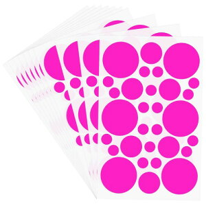 Hybsk �J���[���x�� �ی^ 300�� �ۃV�[�� 15mm/30mm/50mm 3��ނ̐��@ 10�V�[�g 6�F ���x���V�[�� �ۏ��ޑ܂̃I�t�B�X�p�i�I�t�B�X�p�V�[�� �� (�s���N)