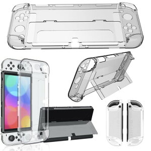 Elnicec Switch oled �J�o�[ Switch �L�@EL���f�� �N���A �J�o�[ TPU Joy-Con(L)/(R)�J�o�[ ���̎��݌v ���E�ȒP ���΂݂Ȃ� ���� �y�� ���ϏՌ� �w��h�~ ���h�~ �S�ʕی� �j���e���h�[�X�C�b�` OLED �J