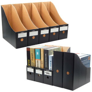 TOSSOW ファイルボックス a4 紙 ファイル立て ファイルスタンド 収納ボックス ボックス ファイル 組み立て式 10個組 ホーム オフィス用品 黒