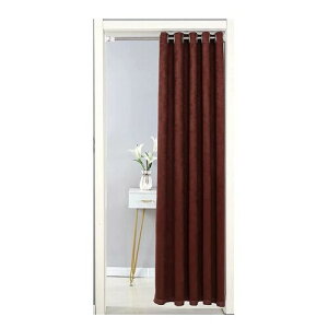 間仕切りカーテン ロング のれん 180cm丈 190cm丈 200cm丈 北欧 厚手 無地 目隠し 間仕切り ドア カーテン 厚手 保温 断熱 冷気遮断 遮光 防音 開閉式 省エネ 廊下 脱衣所 試着室 キッチン 階段